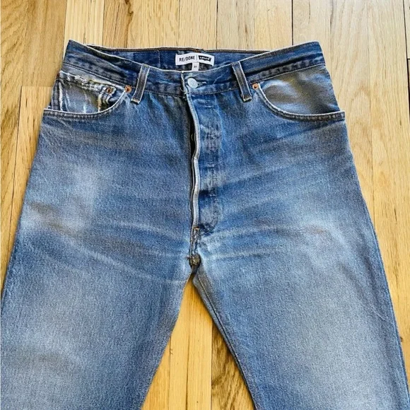 Re/Done Levi The Elsa Dark Wash Sz 27 inseam 37"